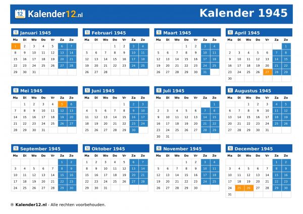 Kalender 1945