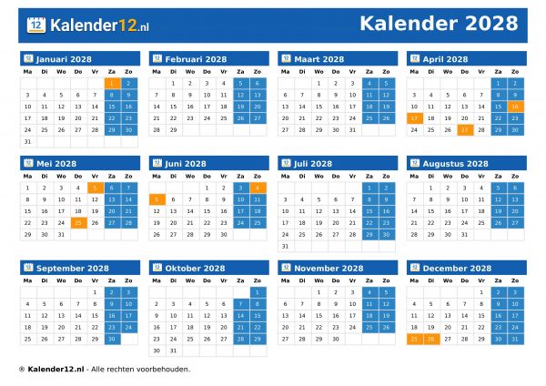 Kalender 2028