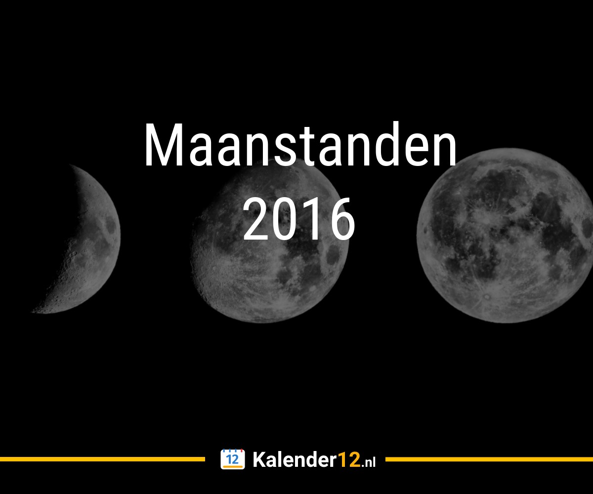 schijf Ultieme Nieuwjaar Maanstanden 2016 ⬅️ — Kalender12.nl